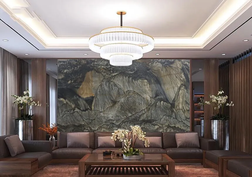 thi công tranh đá thạch anh